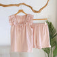 Solid Color Ruffled Tank Pajama Set - Pink - XL - image 19