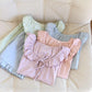 Solid Color Ruffled Tank Pajama Set - image 1