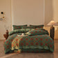 Vintage Geometric Cotton Double Gauze Bedding Set(4PCS) - image 1