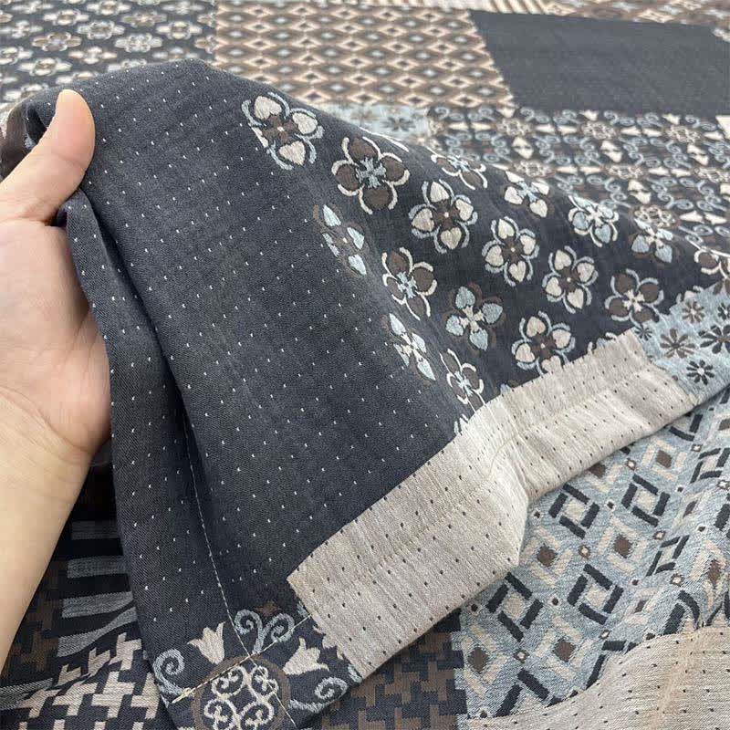 Ownkoti Vintage Patchwork Cotton Double Gauze Bedspread - 2PCS Pillowcases - 19" x 29" - image 0