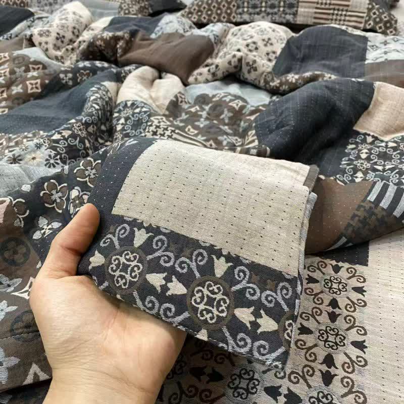Ownkoti Vintage Patchwork Cotton Double Gauze Bedding - image 3