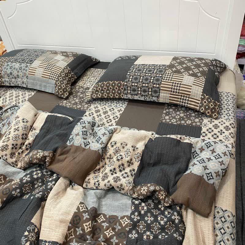 Ownkoti Vintage Patchwork Cotton Double Gauze Bedding - image 2