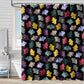 Colorful Ginkgo Leaf Print Shower Curtain - Black - 90"W x 71"L - image 6