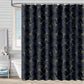 Line Art Ginkgo Leaf Print Shower Curtain - Black - 90"W x 71"L - image 6
