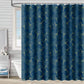 Line Art Ginkgo Leaf Print Shower Curtain - Blue - 90"W x 71"L - image 4