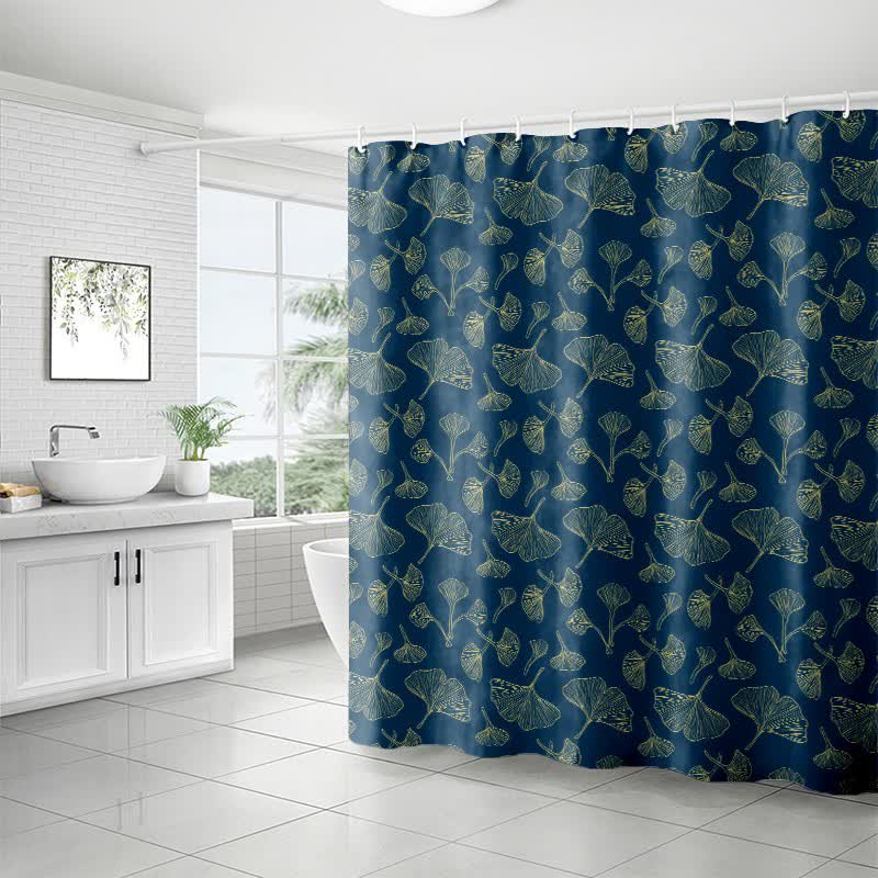 Ginkgo Inspired Print Shower Curtain - image 3