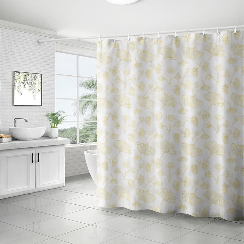 Ginkgo Inspired Print Shower Curtain - image 5