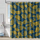Artistic Ginkgo Leaf Print Shower Curtain - Blue - 90"W x 71"L - image 2