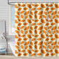 Orange Ginkgo Leaf Print Shower Curtain - Yellow - 90"W x 71"L - image 2