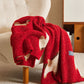 Festive Horse Motif Soft Knit Throw Blanket - image 5
