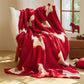 Festive Horse Motif Soft Knit Throw Blanket - image 3