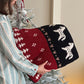 Vintage Nordic Horse & Snowflake Throw Blanket - image 5