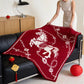 Artistic Galloping Horse Knitted Throw Blanket - image 1