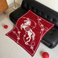 Artistic Galloping Horse Knitted Throw Blanket - image 3