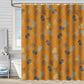 Elegant Ginkgo Leaf Print Shower Curtain - Orange  - 90"W x 71"L - image 2