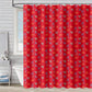 Country Ginkgo Leaf Print Shower Curtain - Red & Green - 90"W x 71"L - image 4