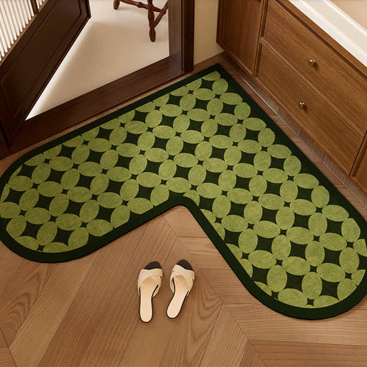 Geometric Pattern Corner L-Shaped Kitchen Rug - 55" x 55" x 17" - image 0