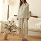 Fresh Green Floral Pajama Set - image 4