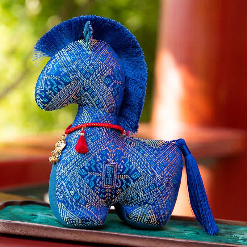 Ownkoti Heritage Style Artisan Horse Plushie - Blue - 2PCS - 12"H - image 23