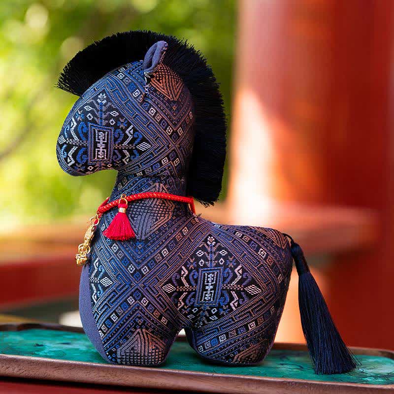 Ownkoti Heritage Style Artisan Horse Plushie - Dark Blue - 2PCS - 12"H - image 26