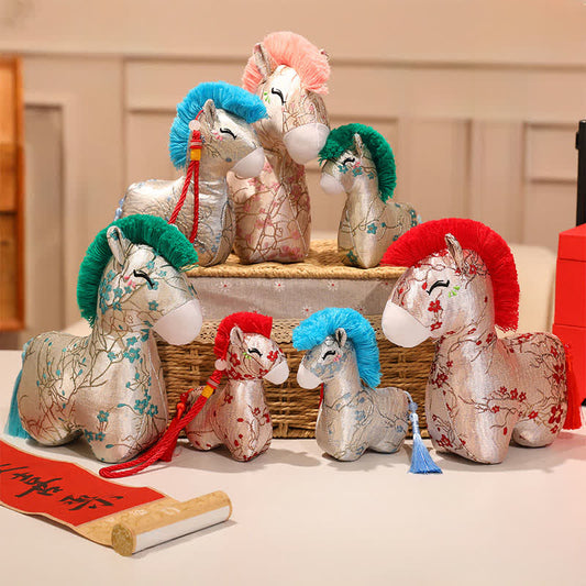 Chinese Zodiac Stuffed Horse Home Decor - Set (4 Colors) - 4PCS - 8"H - image 0