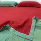 Minimal Dot Cotton Double Gauze Bedspread - Red & Green - 2PCS Pillowcases - 19" x 29" - image 5