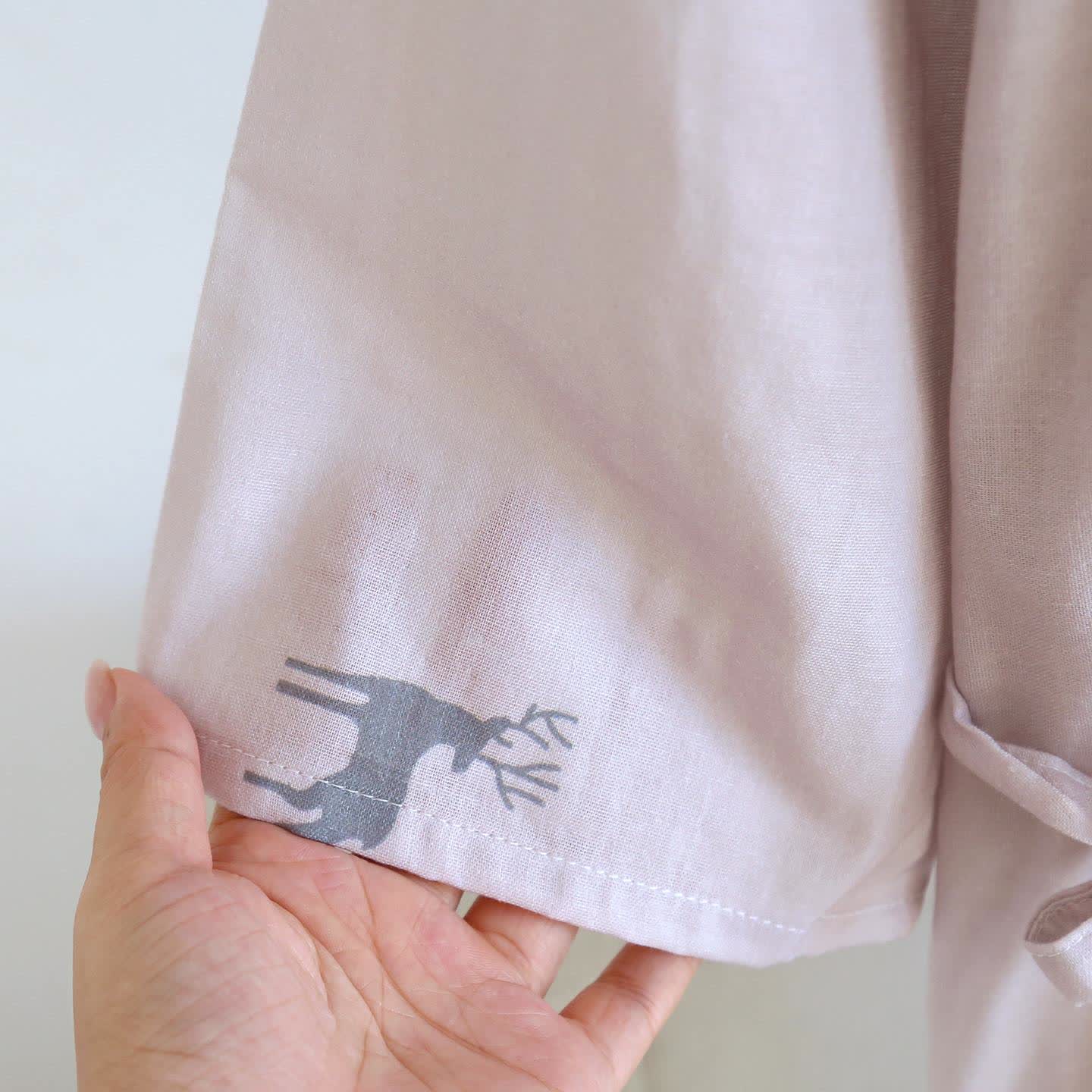 Deer Kimono Cotton Gauze Loungewear Set - image 8