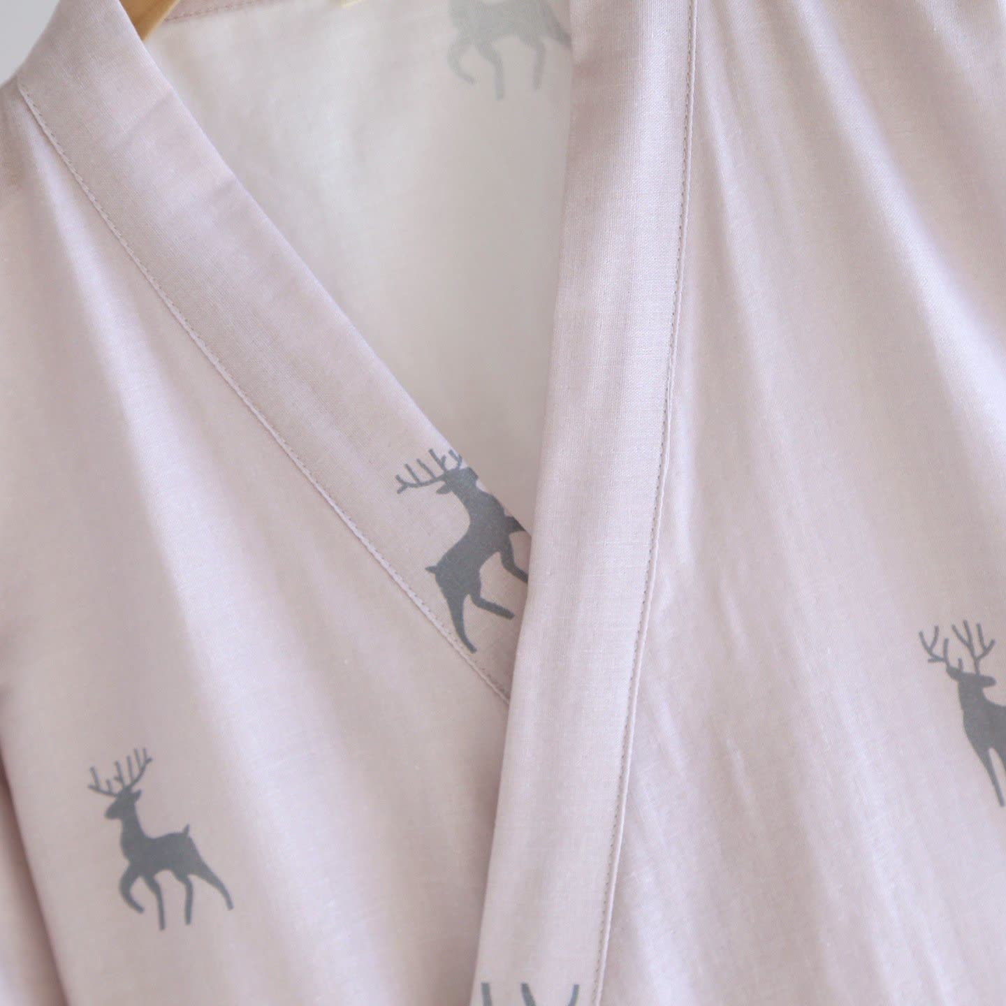 Couple Deer Cotton Gauze Kimono Bathrobe - image 5