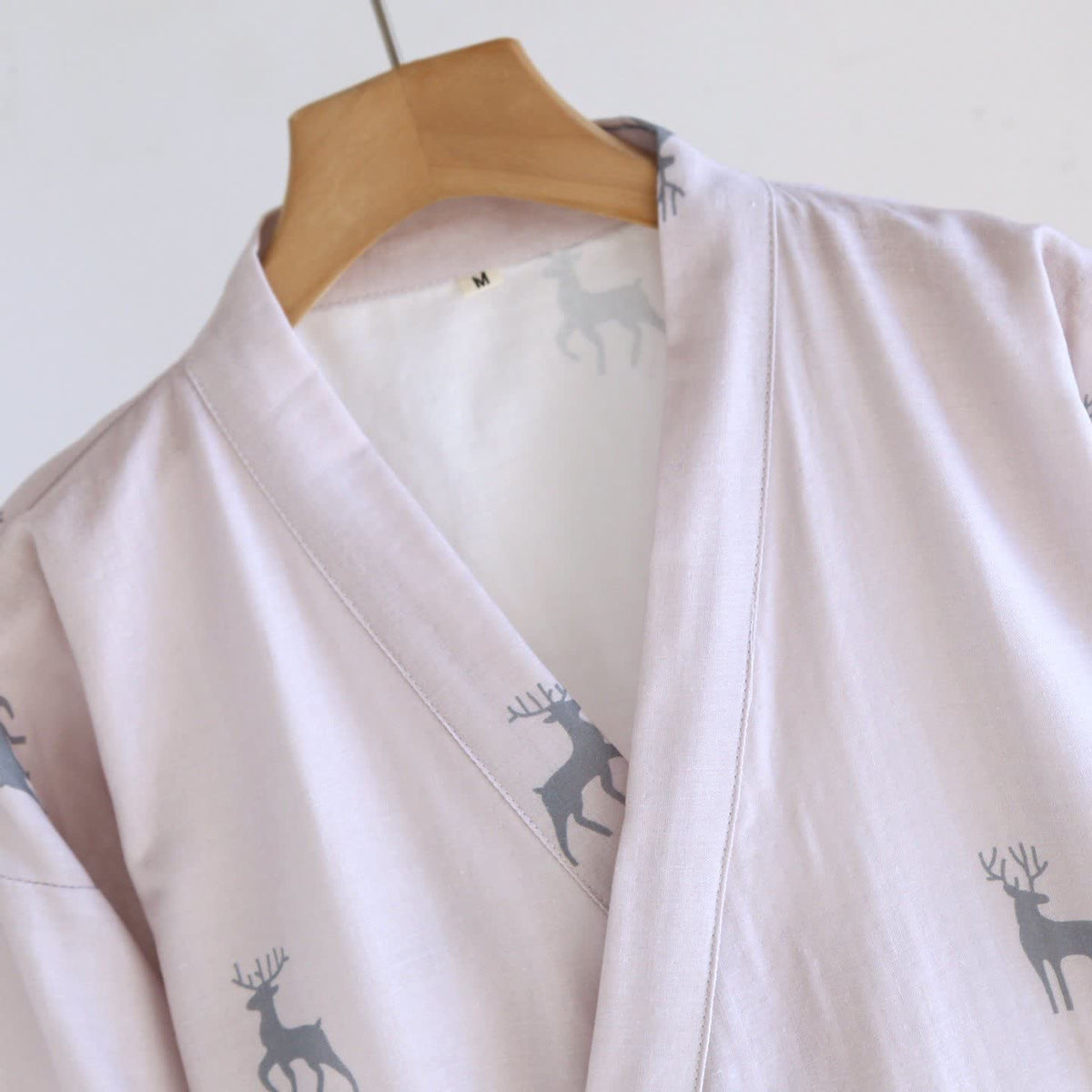 Couple Deer Cotton Gauze Kimono Bathrobe - image 4