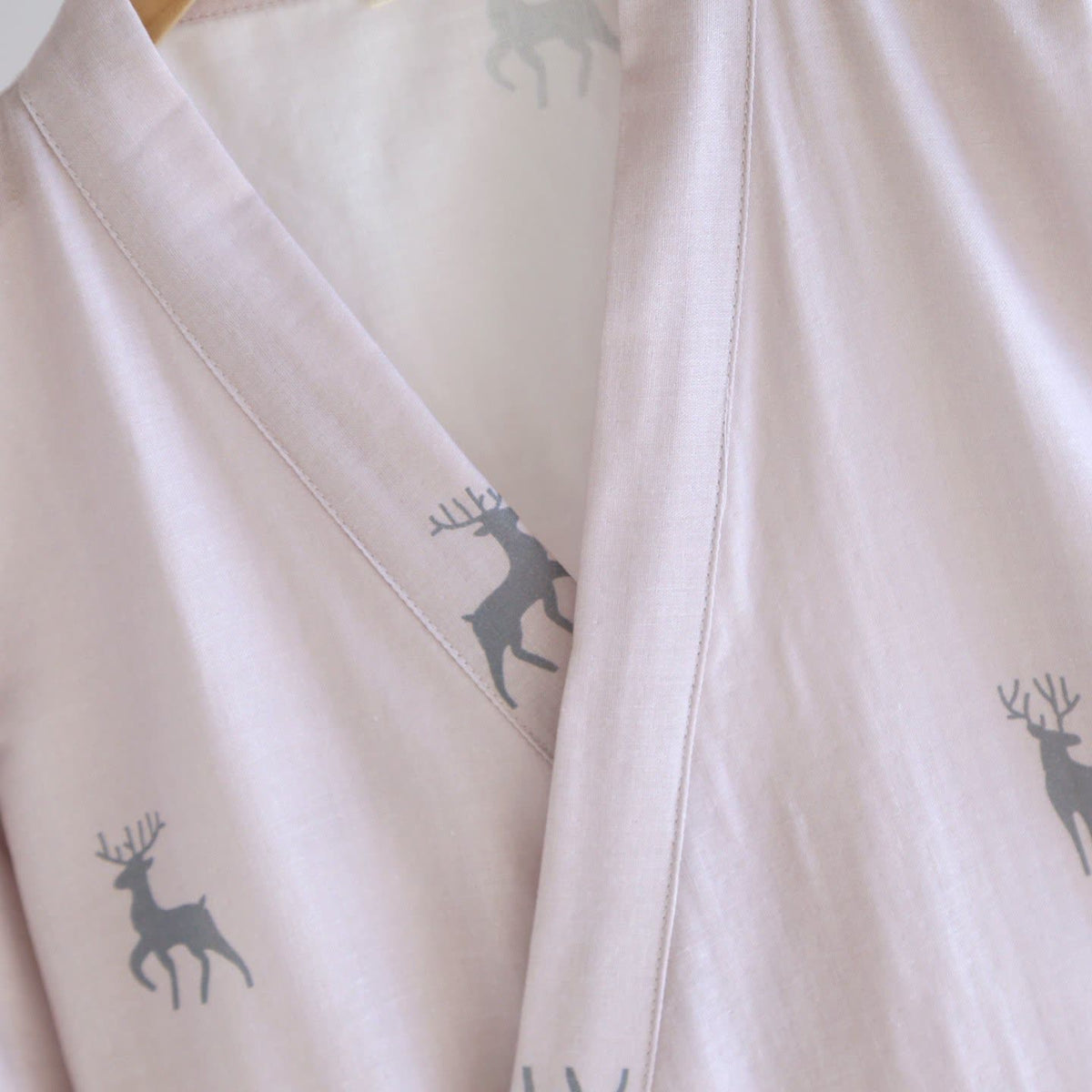 Couple Deer Cotton Gauze Kimono Bathrobe - image 5