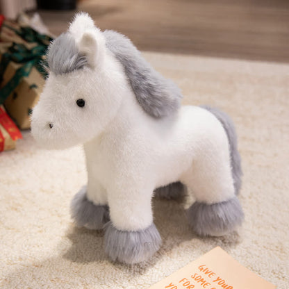 Lucky Zodiac Horse Stuffed Toy Decoration - White - 2PCS - 11.81"H - image 3