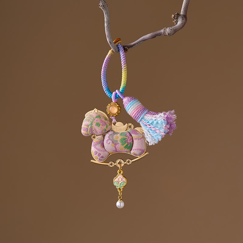 Oriental Horse Tassel Hanging Ornament - Light Purple - 3PCS - 1.83"W x 1.97"L - image 1