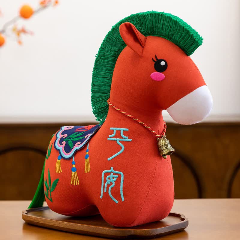 Chinese Zodiac Year of the Horse Plush Collection - Orange - 2PCS - 12"H - image 6