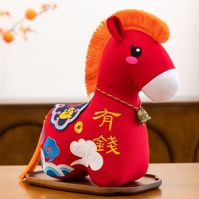 Chinese Zodiac Year of the Horse Plush Collection - Red - 2PCS - 12"H - image 5