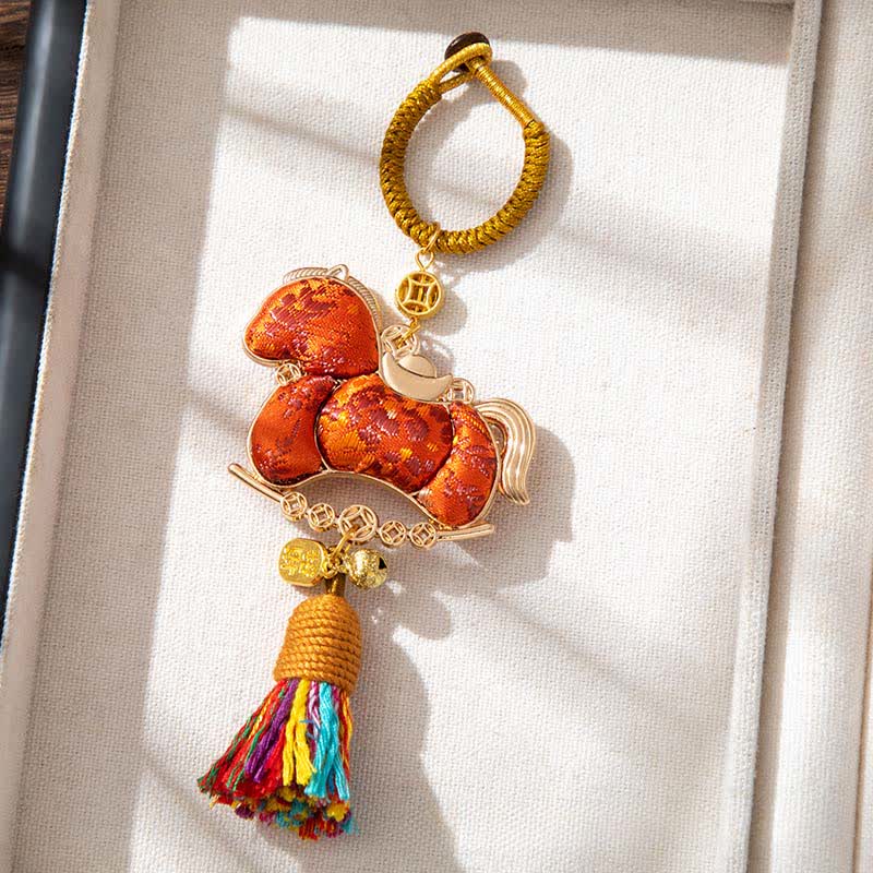 Handmade Oriental Horse Decorative Hanging Ornament - Orange - 2PCS - 1.97"W x 5.79"L - image 11