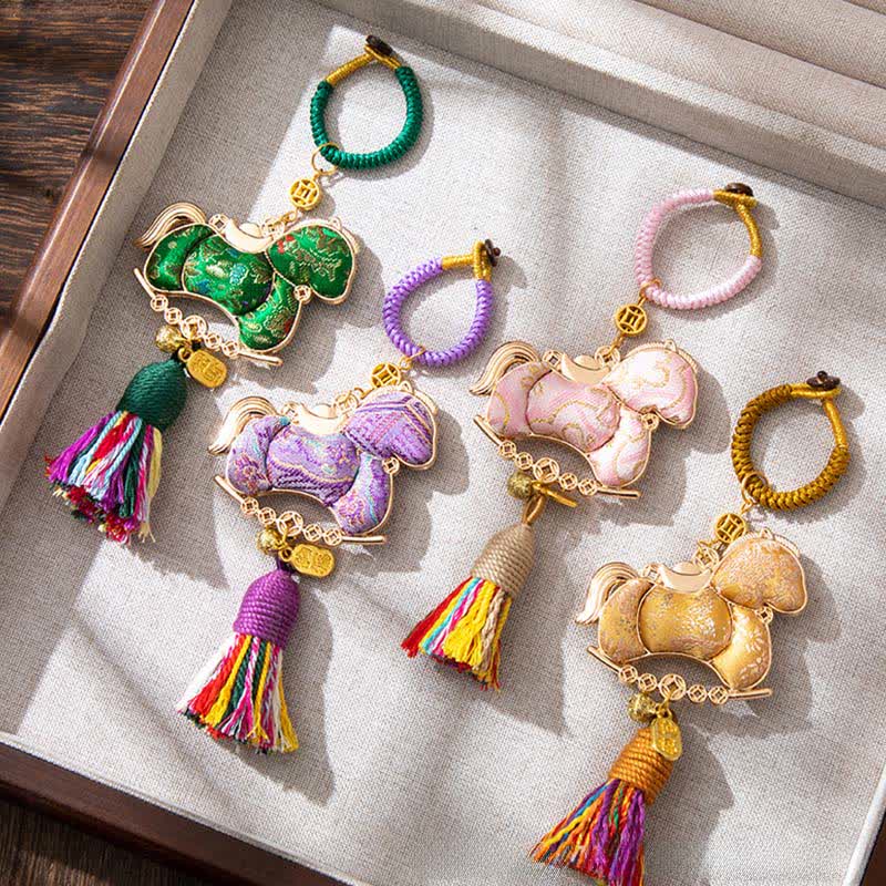 Handmade Oriental Horse Decorative Hanging Ornament - image 0