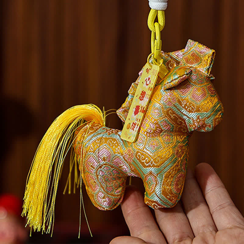 Vintage Zodiac Horse Hanging Ornament - Yellow - 4PCS - 4.33"W x 9.05"L - image 3