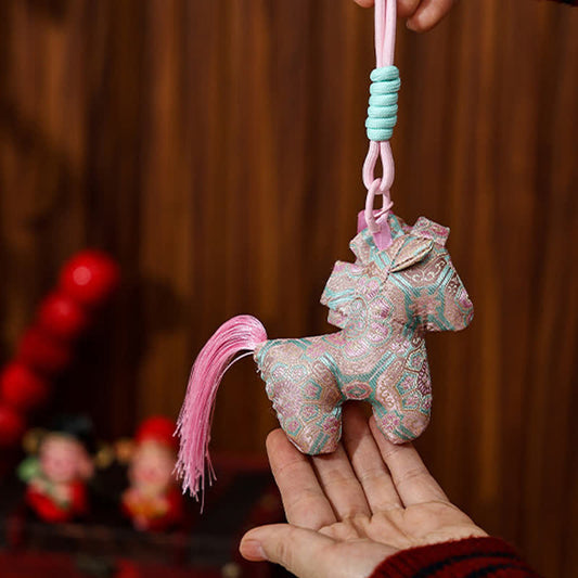 Vintage Zodiac Horse Hanging Ornament - Pink - 4PCS - 4.33"W x 9.05"L - image 1