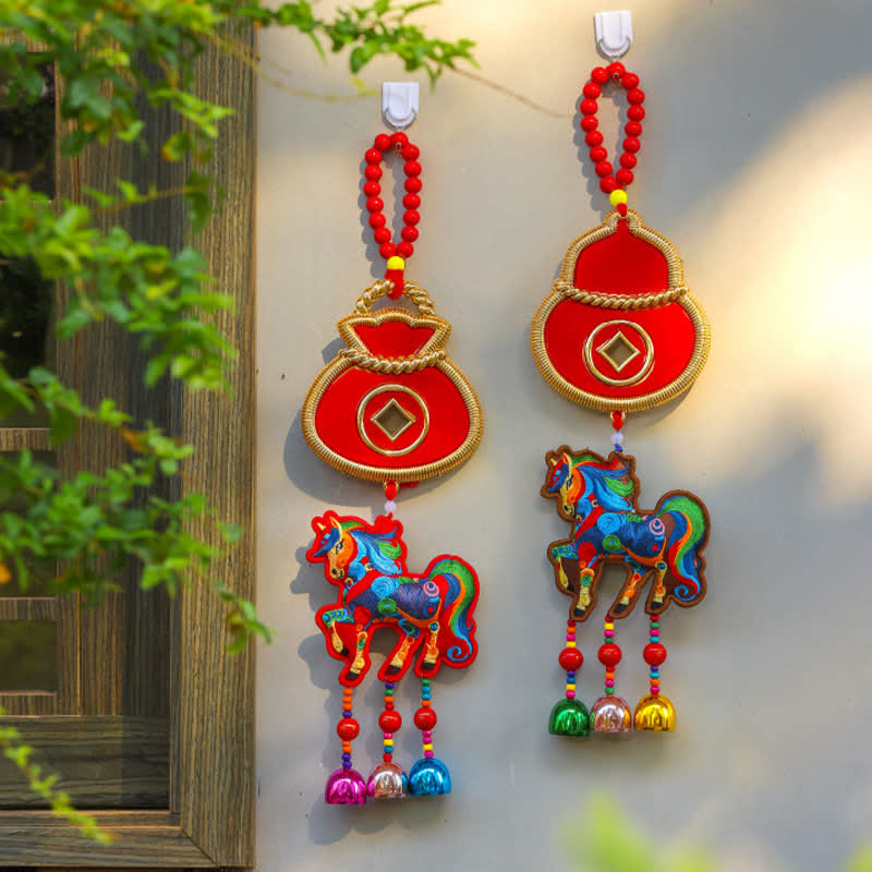 Auspicious Festive Horse Hanging Ornament - image 0