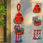 Auspicious Festive Horse Hanging Ornament - Red - Gourd - 4.72"W x 16.53"L - image 3