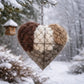 Handmade Bird Nesting Heart Hanging Ornament - image 2