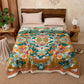 Retro Artistic Floral Cotton Gauze Blanket - image 4