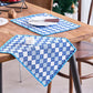 Diamond Check Jacquard Fabric Placemat(4PCS) - image 5
