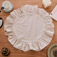 Minimalist Solid Color Ruffled Edge Placemat(4PCS) - Beige - 4PCS - 15" - image 10