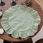 Minimalist Solid Color Ruffled Edge Placemat(4PCS) - Green - 4PCS - 15" - image 18