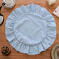 Minimalist Solid Color Ruffled Edge Placemat(4PCS) - Blue - 4PCS - 15" - image 15