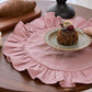 Minimalist Solid Color Ruffled Edge Placemat(4PCS) - image 6