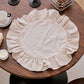 Minimalist Solid Color Ruffled Edge Placemat(4PCS) - image 11