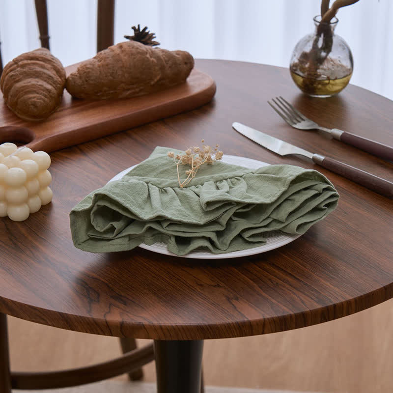 Minimalist Solid Color Ruffled Edge Placemat(4PCS) - image 20