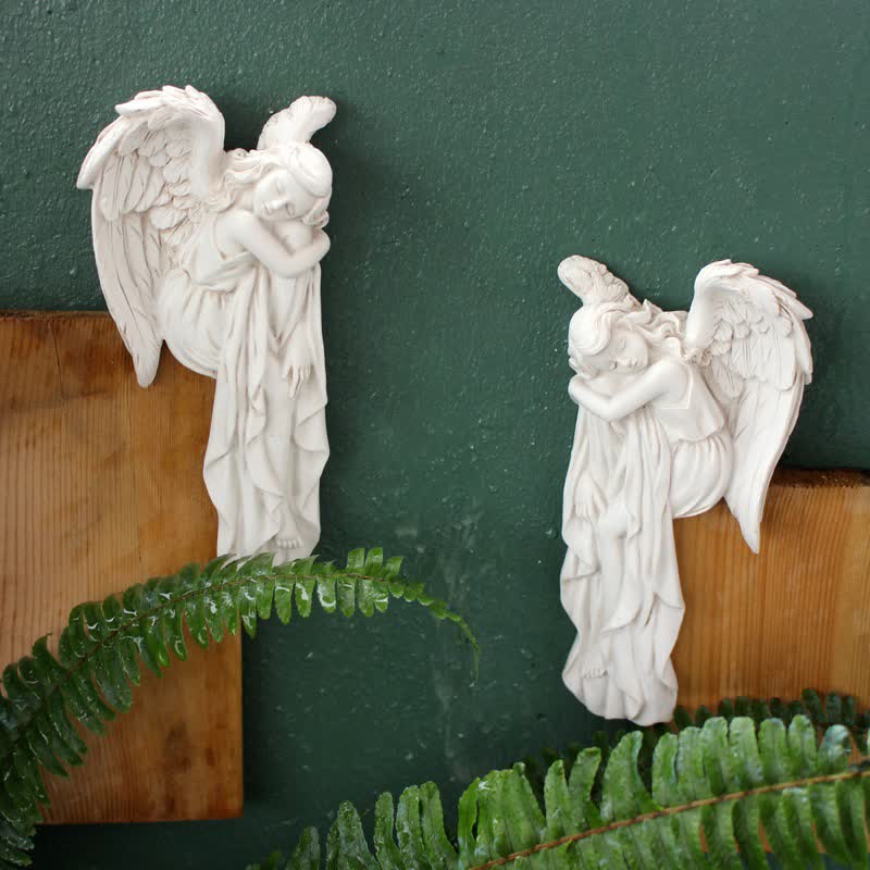Sleeping Angel Door Frame Corner Decor - Angel Set (Left & Right) - 2PCS - 1.45"W x 3.15"L x 6.30"H - image 0